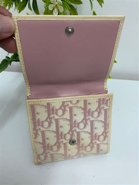 pink dior wallet